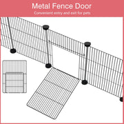 VISCOO 12 Panels Small Animal Playpen, 48" x 24" x 16" Guinea Pigs Cages | C&C Cage for Guinea Pigs with Waterproof Mat, Puppy Play Pen, Bunny Playpen, Indoor Outdoor Portable Metal Wire Yard Fence