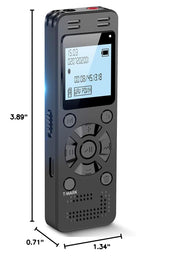 128GB Digital Voice Recorder for Lectures Meetings - EVIDA 9296 Hours Voice Activated Recording Device Audio Recorder with Playback,Password