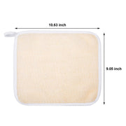 Tatuo 5 Pcs Exfoliating Face and Body Wash Cloths Towel, Beige | Weave Loofah Towel for Body Face, Dual-sided Exfoliating Scrub Massage Cloth, Shower Texture, 10.23x8.66 Inch