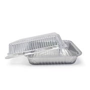 Fig & Leaf (35 Pack) 8” x 8” Square Baking Cake Pans with Plastic Dome Lids | Heavy Duty l Disposable Aluminum Foil Tins l Portable Food Containers l Perfect for Roasting Oven Toaster Cooking