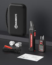 KAIWEETS Circuit Breaker Finder Tool Kit, GFCI Outlet Tester with Dual LED | Dual-Sided LED Indicators, Electrical Circuit Tracer Tool with Flashlight, Includes Carrying Case and Adapters- KT302P