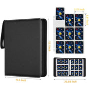GERMUN Trading Card Binder, 900 Pockets Card Binder, 9-Poccket Sided Pocket Sports Card Binder, Premium Card Binders Compatible with MTG, TCG, Baseball Cards(Carbon Black)