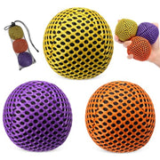 Soulchen 3 Pcs Halloween Juggling Balls Set for Beginners and Professionals | Yellow Orange Purple, Mesh Juggling Bean Bags Kit with Storage Bag, Halloween Cosplay Props for Witch Clown Party Game