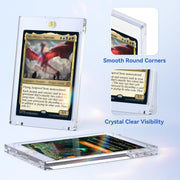 Zeerun 10 Pack Magnetic Card Holders, 35pt UV Protection TCG Trading Cards | 2.5 x 3.5 inch; Archival Safe Non-PVC Acid-Free Material; Ultra Clear Scratch Resistant; Peel-Off Protective Film;