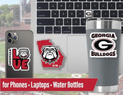 UGA Gifts Georgia Bulldogs Stickers & Decals 14 Pc Set for Car Water Bottle | University of Georgia Bulldogs Sticker Variety Pack (14 piece)