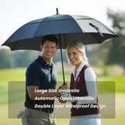 MRTLLOA Extra Large Golf Umbrella,54/62/68/72 Inch Automatic Open Umbrella | Double Canopy Vented Windproof, 210T Pongee Fabric Waterproof , Large Umbrellas for Rain Heavy Duty, Big Umbrella, Oversized