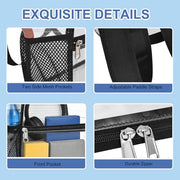 Clear Backpack for Stadium Events Stadium Approved Sports Fan Backpacks | Mini Small Clear Bag 12x12x6 Heavy Duty with Front Pocket for Sport Concert Work Travel（Nylon Shoulder Straps,Black）
