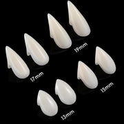 Zhanmai 12 Pairs Vampire Teeth Fangs 4 Sizes Halloween Party Accessories | Fake Vampire Fangs for Cosplay, Halloween Party Costume Accessories, Masquerade Dress up Favors, 12 Pairs 4 Sizes 2 Pellets