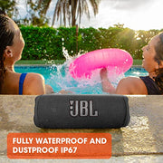JBL Flip 6 - Portable Waterproof Speaker - Black | Louder, more powerful sound, IP67 waterproof and dustproof, 12 Hours of Playtime, Bold design