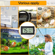 BSRESIN 2 PCS Rectangle Reptile Thermometer and Humidity Gauge for Bearded Dragon Accessories, Reptile Tank Accessories for Jumping Spider, Leopard Gecko, Hermit Crab, Gecko, Ball Python, Lizard