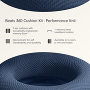 Beats 360 Cushion Kit for Earcups/Headband - Performance Knit, Navy