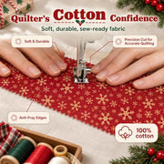 Christmas Jelly Roll Fabric for Quilting, 40 Precut 2.5" x 44" 100% Cotton Fabric Strips | Holiday Quilting Fabric Bundle for Sewing, Christmas Quilt Projects & DIY Crafts (Mistletoe Lane)