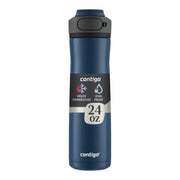 Contigo Cortland Chill 2.0 Stainless Steel Water Bottle, Blueberry, 24oz | Double-Wall Vacuum-Insulated, Keeps Cold 24 Hrs, Spill-Proof AUTOSEAL® Lid, Integrated Carry Handle