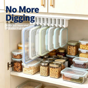 Lid Loft Lid Organizer, 10-Slot Hanging Organizer in Cabinet, Under Cabinet Lid Organizer for Food Containers, Cabinet Mounted Kitchen Lid Rack for Plastic and Glass Container Covers (White-2PC)