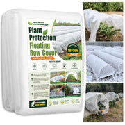 SPORTYOUTH Plant Covers Freeze Protection 10x50Ft Floating Row Cover 1.2Oz | Frost Cloth Winter Blankets for Cold Snow Outdoor Garden Plant Vegetables Trees Greenhouse Raised Beds Protection, White