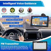 7" GPS Navigator for Car Truck RV, 2026 Maps, Touchscreen GPS for Car | 7" Car GPS with 2026 Maps Free Lifetime Updates, Speed Camera Alerts, Custom Truck Routing, Voice-Guided Turn Directions