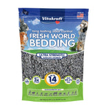 Vitakraft Fresh World Small Animal Bedding - Ultra Strength - Pet Bedding for Litter Boxes and Cages (16 L),Gray, 975 cu in