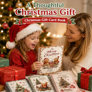 Christmas Gift Card Book, Merry Christmas Gift Card Book for Adults Teens | Spiral Bound Birthday Gift Card Booklet for Gift Cards, with 12 Self‑Adhesive Dots,DIY Christmas Xmas Gift Card Book for Kids