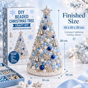 POETRYDRAW DIY Beaded Christmas Tree Craft Kit for Adults, A01 | 3D Holiday Bead Art Mosaic Kit, Handmade Tabletop Desk Decoration, Christmas Crafts for Beginners & Holiday Decor
