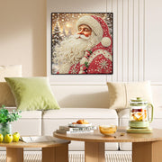 Pearl Diamond Art Kit for Adults, 3D DIY Diamond Art Kits for Santa Claus | Christmas DIY Special Shape Plastic Pearl Painting Kit With Gem Art Crafts For Beginners,Home Wall Decor 13.8 x 13.8 Inch