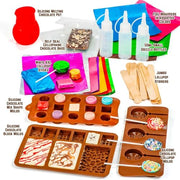 GirlZone Little Choco Delights Maker Kit, Chocolate Making Kit for Kids, Over 100 Pieces with Candy Bar Molds, Lolly Sticks & Wrappers, Toys for Playdates, Creative Activities & Gifting from Aged 8+