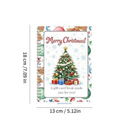 DIY Spiral Bound Christmas Gift Card Book, 5x7 Holiday Gift Booklet,4 Pack | 10 Themed Pages,Spiral Binding,Add Cards,Coupons,Write-In Notes,Festive Christmas Holiday Designs,Greeting Card Book