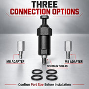 Industrial Grease Unclogger, Grease Fitting Cleaning Tool with Adapters | Up to 600 PSI Applies Focused Pressure to Hardened Grease, with M6, M8, and M10 Connections for Equipment Maintenance
