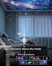 Mini Projector, Portable Projector with Wifi and Bluetooth, Built in Apps | Support 4K 1080P, 180° Rotation, Auto Keystone, Movie Projector Compatible With HDMI/USB/TV Stick/Smartphone/Laptop