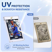 Zeerun 10 Pack Magnetic Card Holders, 35pt UV Protection TCG Trading Cards | 2.5 x 3.5 inch; Archival Safe Non-PVC Acid-Free Material; Ultra Clear Scratch Resistant; Peel-Off Protective Film;