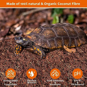 Riare 2 Pack Natural Coconut Fiber Substrate, Coco Coir Reptile Bedding | Coconut Husk Reptile Substrate for Tortoises, Hermit Crabs, Snakes, Bearded Dragon, Geckos, Reptile Enclosure/Terrarium Setup
