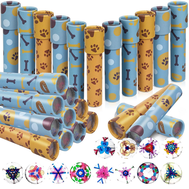 Dog Paw Pattern Kaleidoscopes 24 Pcs Retro Educational Toys | Educational toys for children, dog paw design, birthday goodie bags, school prizes, stocking fillers