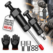 Industrial Grease Unclogger, Grease Fitting Cleaning Tool with Adapters | Up to 600 PSI Applies Focused Pressure to Hardened Grease, with M6, M8, and M10 Connections for Equipment Maintenance