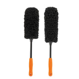 SPTA Supreme Wheel Brush, Medium and Large 100% Metal-Free Car Rim Cleaning Brush with Thick Plush Microfiber Head, Long Handle Tire Brush for Custom Alloy, Chrome, Painted Rims & Inner Wheel Barrels