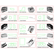 Grand Highlander 2024 2025 2026 Door Slot Mats 20Pcs/Set Black Accessories | Fits Toyota Grand Highlander, Center Console Liners, Non-Slip Mats, Door Liner Mats, 2026 Grand Highlander Accessories