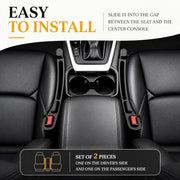 Orvifuly Car Seat Gap Filler 2 Pack for Toyota RAV4 & 4Runner | Fits Grand Highlander, Highlander & Sequoia; EVA gap organizer with emergency window breaker and 1 magnetic sunglasses holder