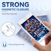 Zeerun 10 Pack Magnetic Card Holders, 35pt UV Protection TCG Trading Cards | 2.5 x 3.5 inch; Archival Safe Non-PVC Acid-Free Material; Ultra Clear Scratch Resistant; Peel-Off Protective Film;