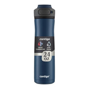 Contigo Cortland Chill 2.0 Stainless Steel Water Bottle, Blueberry, 24oz | Double-Wall Vacuum-Insulated, Keeps Cold 24 Hrs, Spill-Proof AUTOSEAL® Lid, Integrated Carry Handle