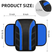 NBTEPEM 6 Pcs Blue Steering Wheel Cover Set, Sport Microfiber Leather Steering Wheel Cover 14.5-15inch Universal, Car Center Console Cover, Seat Belt Cushion, Cup Coasters, Blue Car Accessories Set