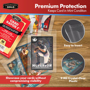 Cardboard Gold Card Saver 1 - Semi Rigid Card Holders - 50 Count | PSA BGS SGC Grading Submissions, Acid-Free Polypropylene Protectors, Trading Baseball Sleeves, Binder Storage Compatible