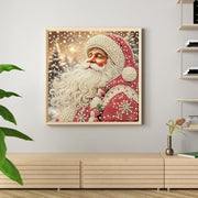 Pearl Diamond Art Kit for Adults, 3D DIY Diamond Art Kits for Santa Claus | Christmas DIY Special Shape Plastic Pearl Painting Kit With Gem Art Crafts For Beginners,Home Wall Decor 13.8 x 13.8 Inch