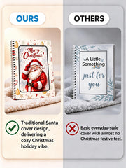 Christmas Gift Card Book for Adults- 5x7 Merry Christmas Giftcard Booklet | Christmas Festive Designs |10 Themed Pages |DIY Spiral Binding |Add Cards, Cash, Coupons | Write-In Notes