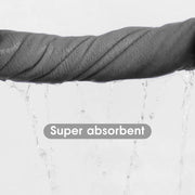 JML Microfiber Bath Towel with Hanging Loop, 2 Pack, 30" x 60", Grey | Oversized, Soft & 7X Absorbent, Fast Drying, No Fading, Lint Free Microfiber Towel for Sport, Travel, Fitness, Yoga