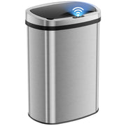 DUMOS Automatic Trash Can, 13 Gallon Touchless Sensor Garbage Can | Electric Touchless Trash Bin with Removable Lid, Fingerprint-Proof Stainless Steel, Long-Lasting Battery, 50L Large Capacity