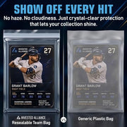 Invested Alliance Resealable Set Team Bags for Trading Cards | Ultra, TCG, Baseball, Sports Card Team Bags Sleeves. Fits Top loaders, Magnetic & Semi Rigid Holders. High Clarity Sleeves.