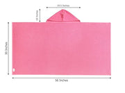 ORIGINAL KIDS Hooded Bath Towel - 100% Cotton Pink Waffle Weave Kids Towel | Oversized 30x56 Large Terry Towel Bath Wrap with a Hood for Kids Toddlers - Super Absorbent Quick Dry Shower Pool Beach Towel