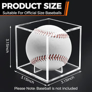 Guirnd 2 Pack Baseball Display Case, UV Protected Acrylic Baseball Holder Display case, Cube Memorabilia Autograph Ball Protector Boxes for Official Size Ball