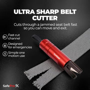 SafeProX 2 in 1 Emergency Escape Tool, Life Saving Car Window Breaker & Seatbelt Cutter - Car Window Hammer for Quick Accident Aid & Safety on The Go with Seat Belt Cutter. (Pack of 2)