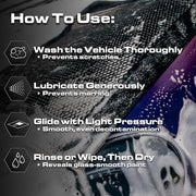 Blackline Synthetic Clay Towel 12"x12" - Clay Bar Alternative, Detailing | Synthetic clay towel lifts tar, sap & road film for a glass-smooth finish. Smoother than a clay bar, reusable, preps for wax