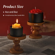 MGLIFEUL 4oz Candle Tins Jars Cans with Lids and Wax Wick for Making Candle | Black Empty Candle Containers for Small Business & Beginners Commercial candle-making DIY Candle Supplies (Black,4oz,12pcs)