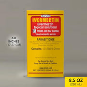Durvet Ivermectin Pour On Cattle Dewormer 5mg/ml - Ivermectin Topical Solution 250ml